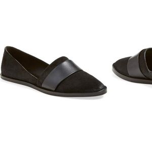 vince mason genuine calf hair and leather flat